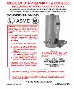 A O  Smith Water Heater BTP-140-140 thru 600-2500-page_pdf